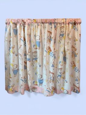 Vintage Nursery Print Curtain Panels RARE pattern ‘50’s-‘60’s